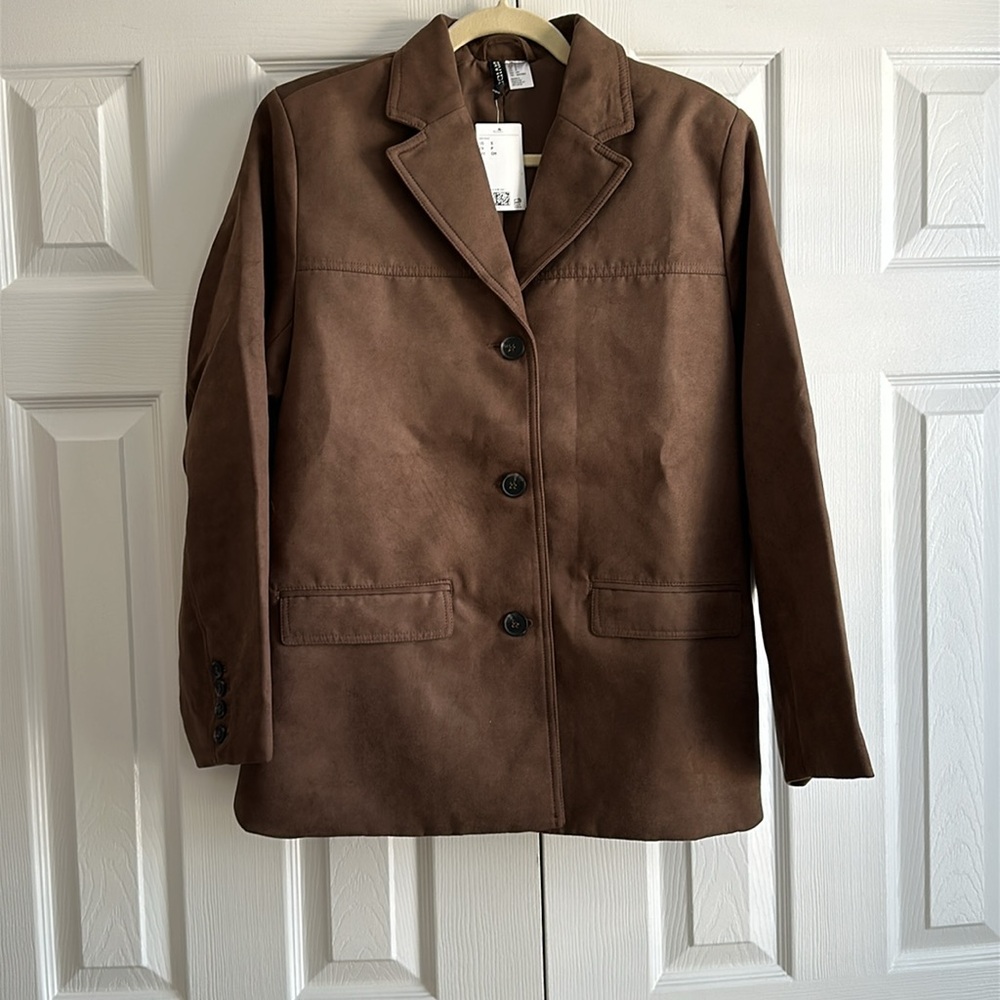 NWT 🏷️ H&M suede jacket (faux) - Picture 2 of 16